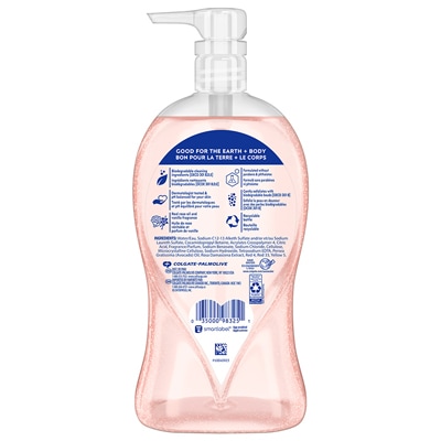 Softsoap Lustrous Glow Rose & Vanilla Pump back view